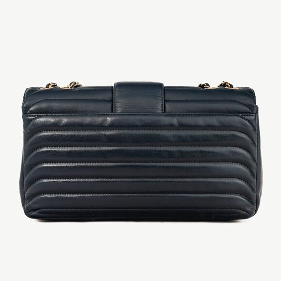Chanel Vintage Mademoiselle Midnight-Blue Horizontal-Quilt Flap Bag - Picture 4 of 16